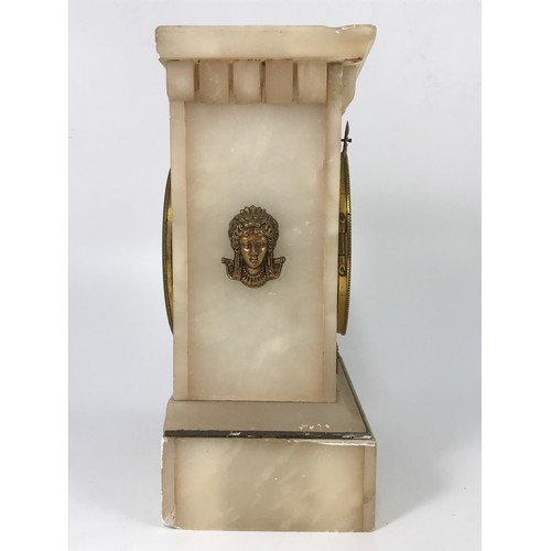 352 - MARBLE MANTLE CLOCK AF, APPROX 25 CM TALL