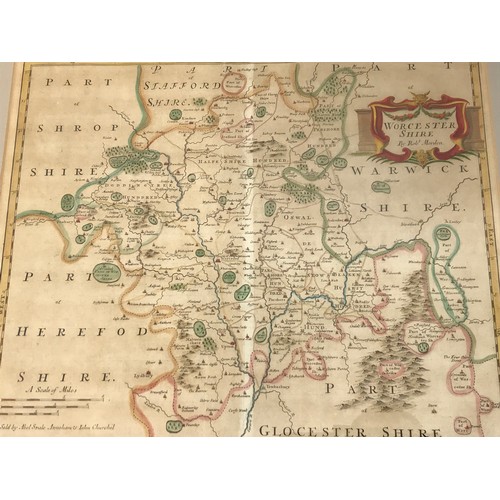 78 - MAP OF WORCESTERSHIRE BY ROBERT MORDEN