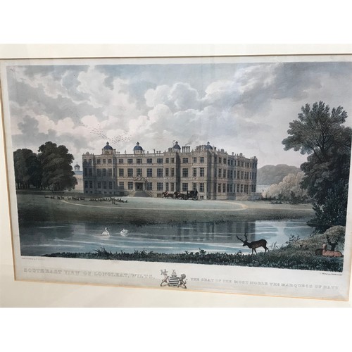 21 - 2 TOPOGRAPHICAL LITHOGRAPHS, A WATERCOLOUR 'ROWLEY HALL' W.ALLEN AND  WATERCOLOUR 'DANYCRAIG' DATED ... 