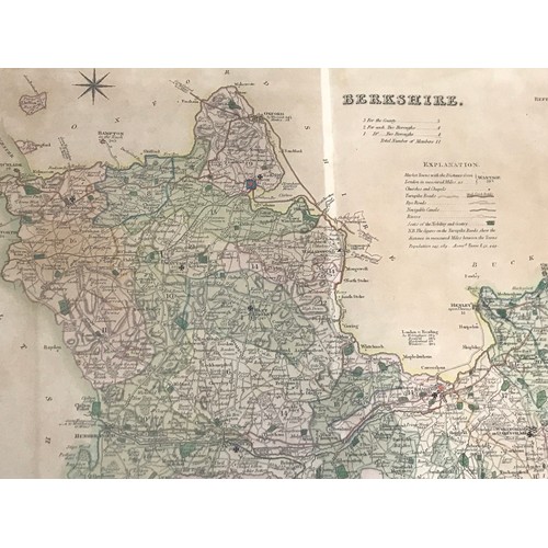 87 - 2 MAPS OF BERKSHIRE, HENRY TEESDALE AND BOWEN