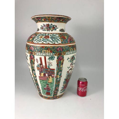 176 - LARGE DECORATIVE ORIENTAL VASE, APPROX 49cm TALL