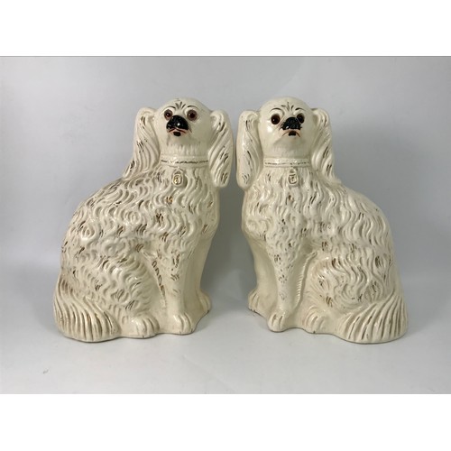 204 - COLLECTION OF STAFFORDSHIRE DOG FIGURES