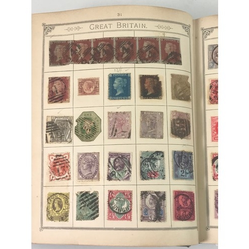 270 - ALBUM UNPICKED OF EARLY STAMPS ALL WORLD WITH NICE PICKINGS USED INCL. USA 1893 COLUMBUS, 1898 MISSI... 