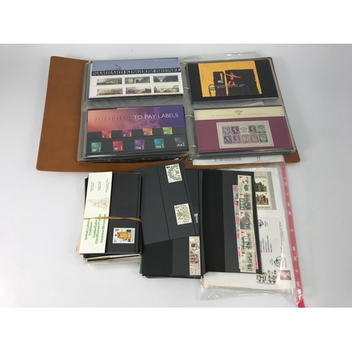 283 - ALBUM OF ROYAL MAIL PRESENTATION PACKS TOGETHER WITH OTHER LOOSE PACKS ETC TOTAL FACE APPROX £70 TOG... 