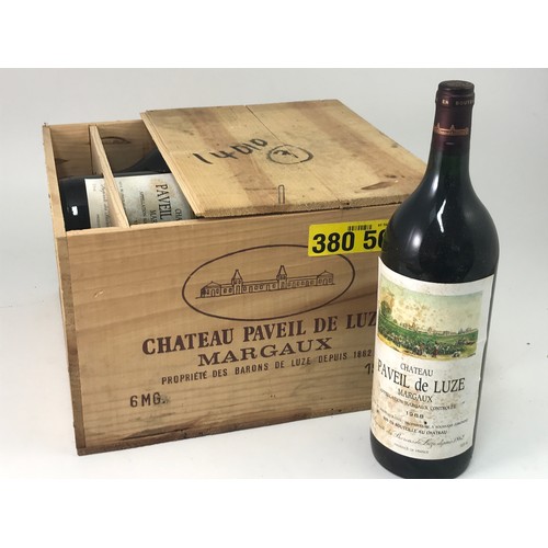 470 - CASE OF 6 MAGNUMS OF CHATEAU PAVEIL DE LUZE MARGAUX 1988, Provenance- from the cellar of a titled ge... 