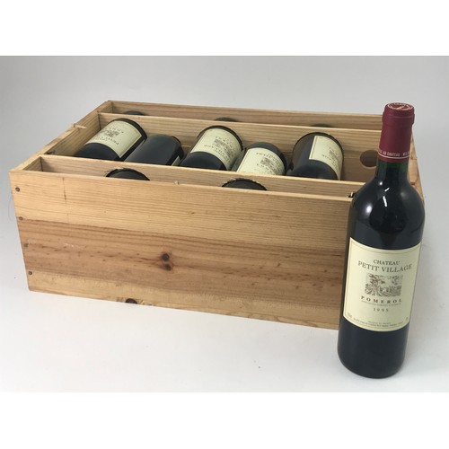 474 - CASE 12 BOTTLES POMEROL CHATEAU PETIT VILLAGE 1995, Provenance- from the cellar of a titled gentlema... 