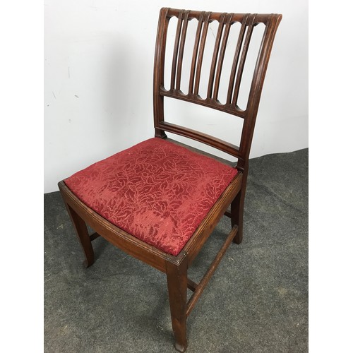 374 - SET OF 6 GOOD QUALITY DINING CHAIRS WITH DROP IN SEATS