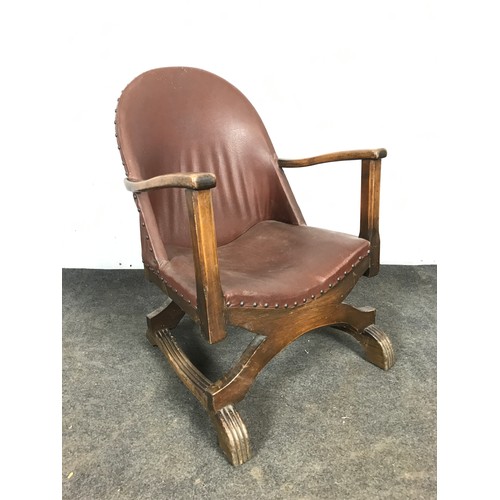 377 - OAK FRAMED CHILD’S CHAIR