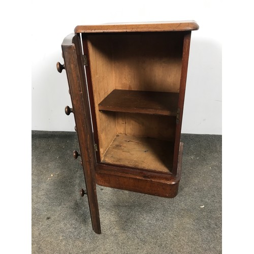 175 - POT CUPBOARD DISGUISED AS A NARROW CHEST OF 4 DRAWERS