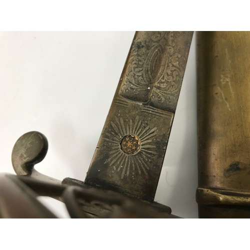 41 - HENRY WILKINSON OFFICER'S SWORD HAVING ETCHED BLADE WITH CROWN AND VR CIPHER, STEEL 3 BAR GUARD ALSO... 