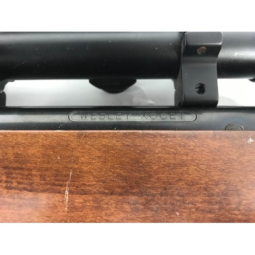 56 - WEBLEY  XOCET AIR RIFILE WITH SCOPE, SILENCER AND CASE, Note: Purchaser Must Be 18 Years Or Older An... 