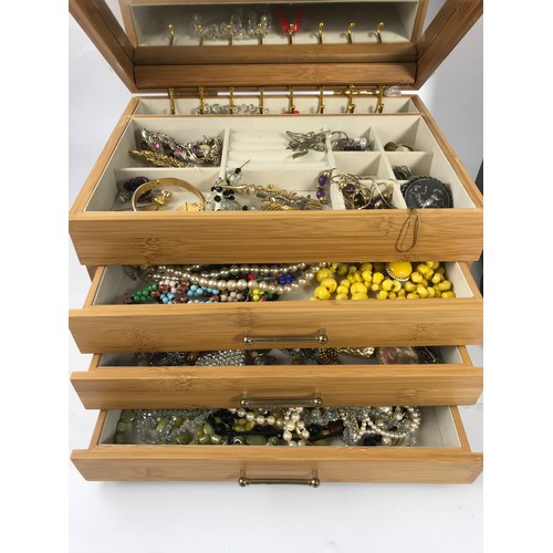 431 - 2 JEWELLERY BOXES AND CONTENTS