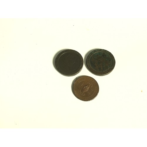 440 - COINS UNION COPPER COMPANY BIRMINGHAM PENNY TOKEN DATED 1812 AND 2 CARTWHEEL PENNYS