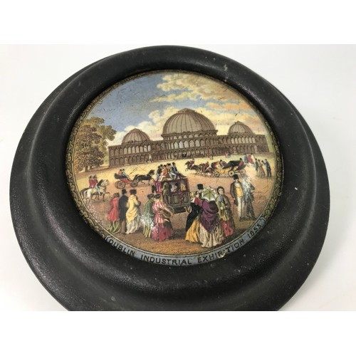 242 - 3 ANTIQUE POT LIDS DUBLIN INDUSTRIAL EXHIBITION 1853, CHIN-CHEW RIVER, THE SEVEN ACES OF MAY