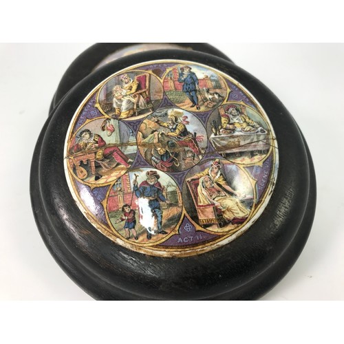 242 - 3 ANTIQUE POT LIDS DUBLIN INDUSTRIAL EXHIBITION 1853, CHIN-CHEW RIVER, THE SEVEN ACES OF MAY