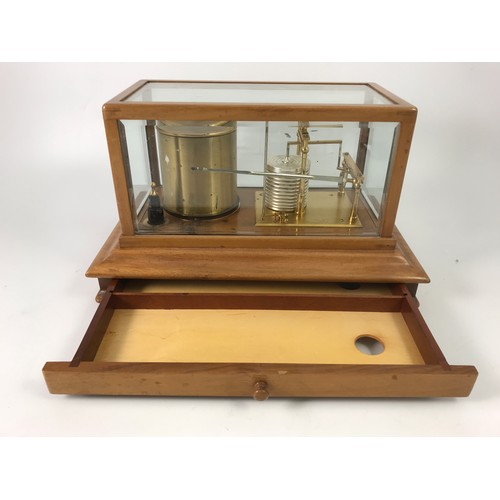 201 - OAK CASED BAROGRAPH MADE BY SHORT & MASON, No. I 4756