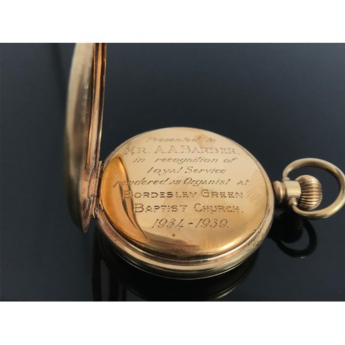 370 - WALTHAM GOLD PLATED POCKET WATCH AF AND A SILVER CASED HUNTER