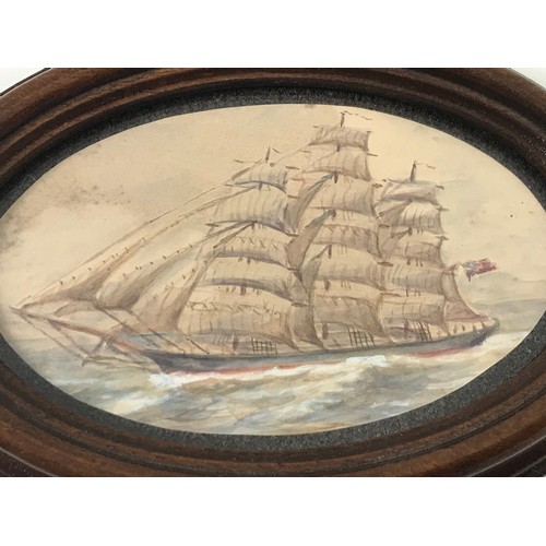 18 - 2 FRAMED MINIATURES, EACH DEPICTING A BOATING SCENE