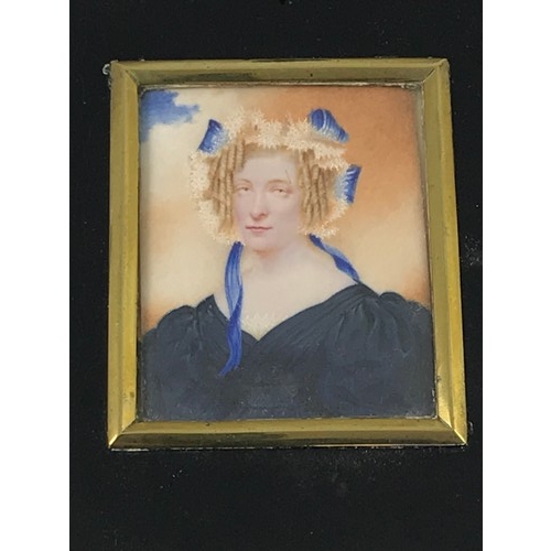 20 - 3 FRAMED PORTRAIT MINIATURES, Provenance- direct family descendance from James Gray, master boot mak... 