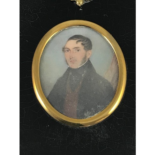 20 - 3 FRAMED PORTRAIT MINIATURES, Provenance- direct family descendance from James Gray, master boot mak... 