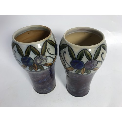 247 - PAIR ROYAL DOULTON VASES LB MONOGRAM  23cm TALL