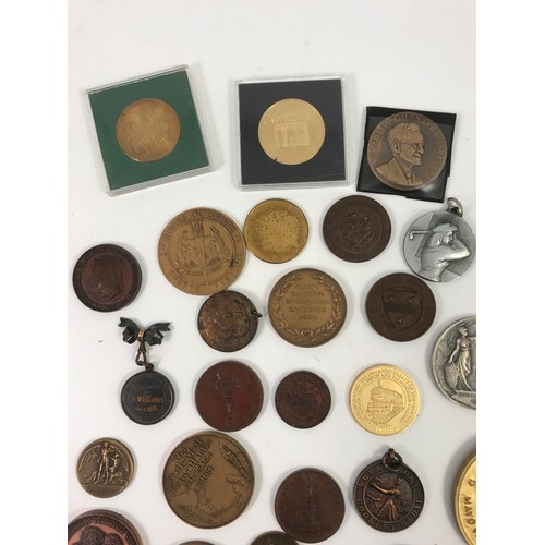 101 - QUANTITY MISC. BRONZE AND OTHER COMMEMORATIVES AND MEDALS