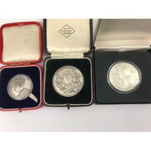 110 - MISC. CASED SILVER MEDALS