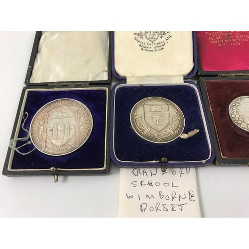 111 - MISC. CASED SILVER MEDALS