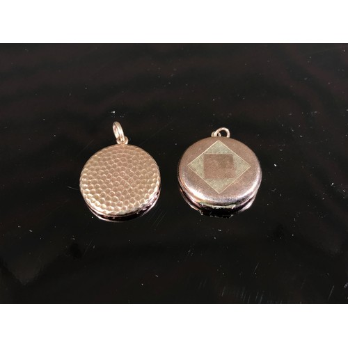 480 - TWO 9 CARAT F&B (front and back) LOCKETS , approx. 12g gross