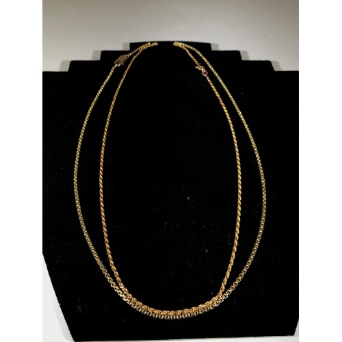 483 - MISC. GOLD INC 9 CARAT GOLD NECKLACES AND 18 CARAT GOLD STUD ETC.