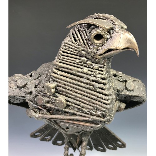 184 - LARGE WALENTY PYTEL (BORN 1941) BRONZE STUDY OF A GOLDEN EAGLE 53cm TALL