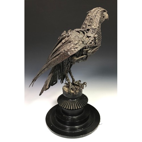 184 - LARGE WALENTY PYTEL (BORN 1941) BRONZE STUDY OF A GOLDEN EAGLE 53cm TALL