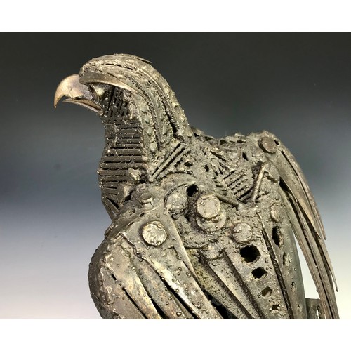 184 - LARGE WALENTY PYTEL (BORN 1941) BRONZE STUDY OF A GOLDEN EAGLE 53cm TALL