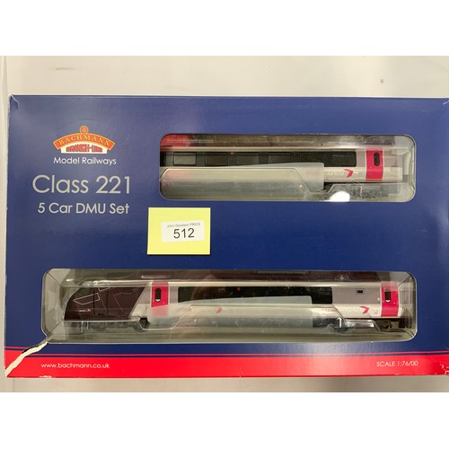 512 - BACHMANN, BOXED CLASS 221 5 CAR DMU SET, 221135 SUPER VOYGER, MODEL 32-628