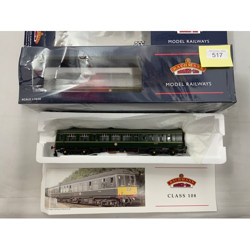 517 - BACHMANN, 32-900A CLASS 108, 2 CAR DMU WITH SPEED WHISKERS, WITH ORIGINAL PLASTIC WRAP