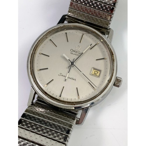 392 - late entry GENTS VINTAGE OMEGA SEAMASTER QUARTZ WRIST WATCH, STAINLESS STEEL, CENTRE SECONDS, DATE A... 