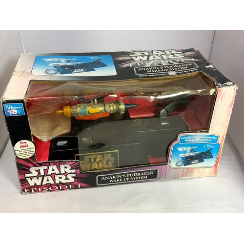 79 - STAR WARS EPISODE ANAKINS POD RACER WAKE UP SYSTEM IN BOX.