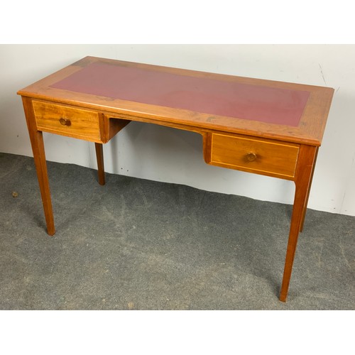 273 - STYLISH MODERN DESK IN THE COTSWOLD SCHOOL STYLE WITH TOOLED LEATHER TOP