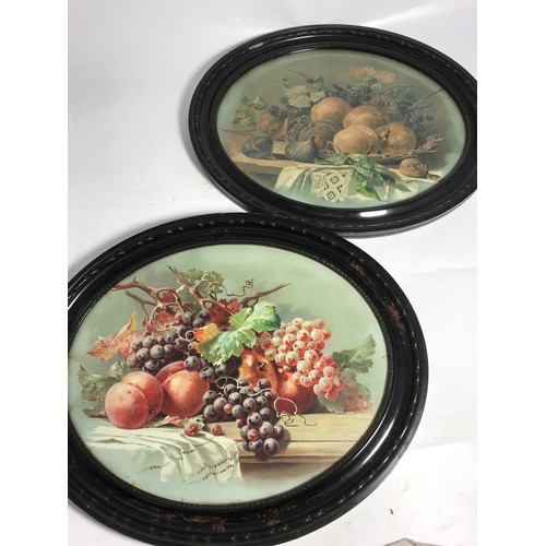 16 - TWO OVAL PICTURES OF FRUIT IN CRANNAGE AND DENTITH FRAMES