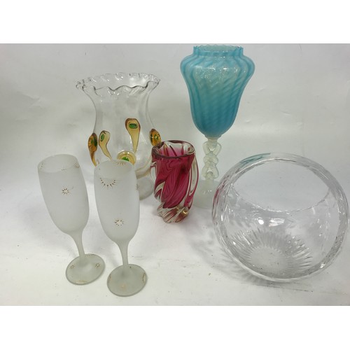 272 - COLLECTION OF GLASS VASES ETC