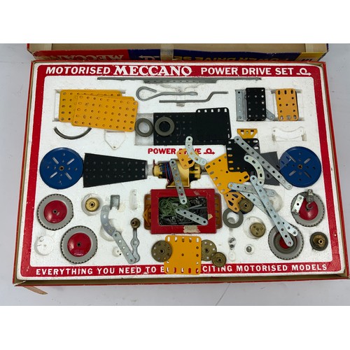 93 - MECCANO POWER DRIVE SET Q, IN BOX, POOR , CONTENTS NOT CHECKED