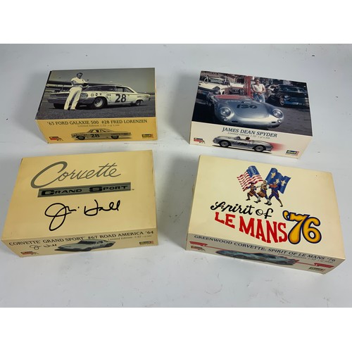 131 - 4 SPECIALIST PACK MODELS, REVELL MODEL RACING, GREEN WOOD CORVETTE SPIRIT LE MANS, 08367, CORVETTE G... 