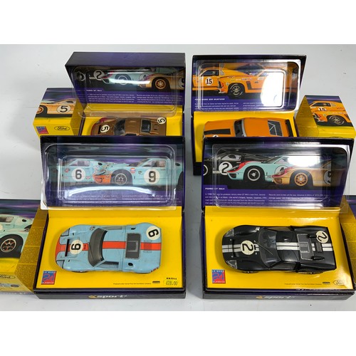 119 - SCALEXTRIC SPORT, 4 CAR BOXED MODELS, C2403A FORD, C2436A FORD BOSS, C2463A FORD GT, C2465A FORD SCX... 