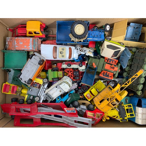 142 - MIXED PLAYWORN DIECAST DINKY, CORGI & MATCHBOX.