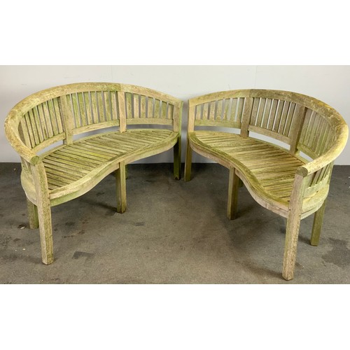 70 - GARDEN TABLE AND 2 BENCHES – ‘PEANUT’ SET