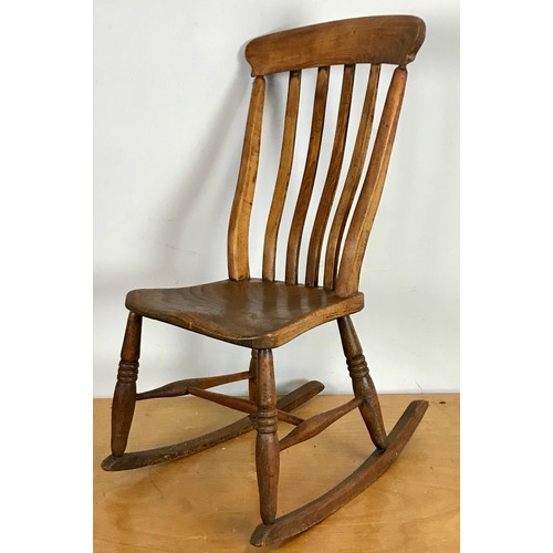 296 - LATH BACK ROCKING CHAIR