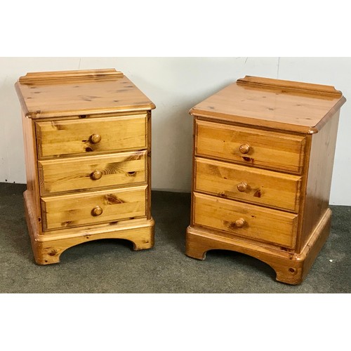 112 - PAIR OF PINE BEDSIDE CUPBOARDS