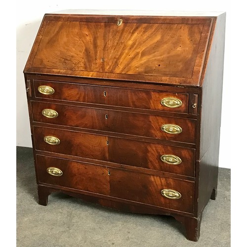 205 - GEORGIAN MAHOGANY BUREAU