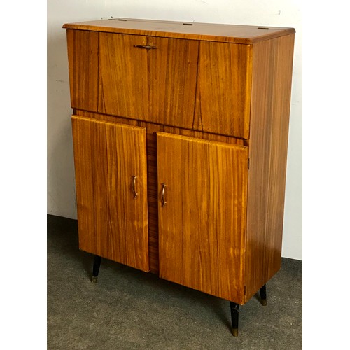 221 - LATE CENTURY COCKTAIL CABINET, APPROX 77 cm WIDE X 33 cm DEEP X 107 cm TALL (N.B. DIMENSIONS SHOWN A... 