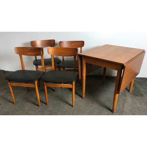 83 - LATE CENTURY DINING TABLE AND 4 CHAIRS (TRADE ONLY)